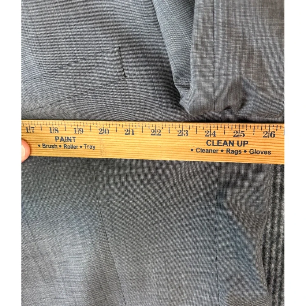 VTG Petrocelli Men 52S 2PC Gray‎ Wool Blend Suit Blazer Jacket Pants Classic Fit